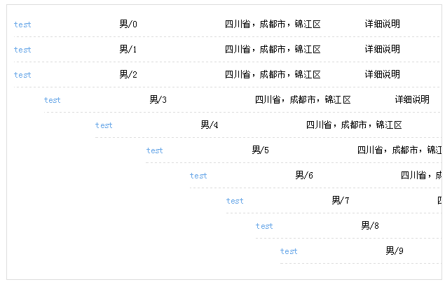 Jq列表数据动态更新效果